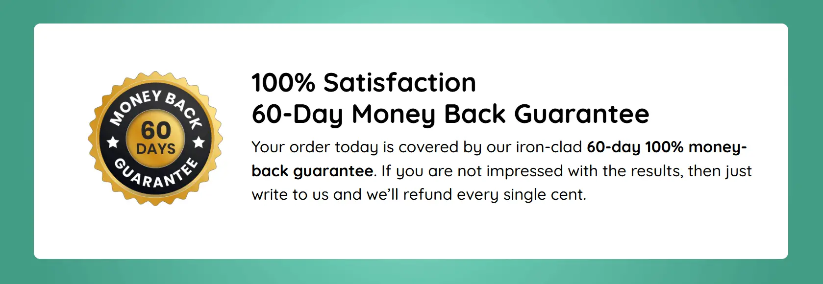 Gluco6 money back guarantee